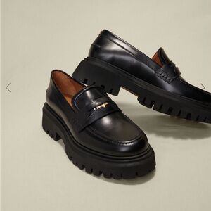 Maje leather platform loafers✨